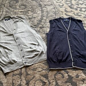 Men's Gray and Navy Vests